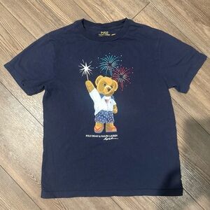 Polo Ralph Lauren Polo Bear Fireworks Tee Navy Blue Youth M 10–12